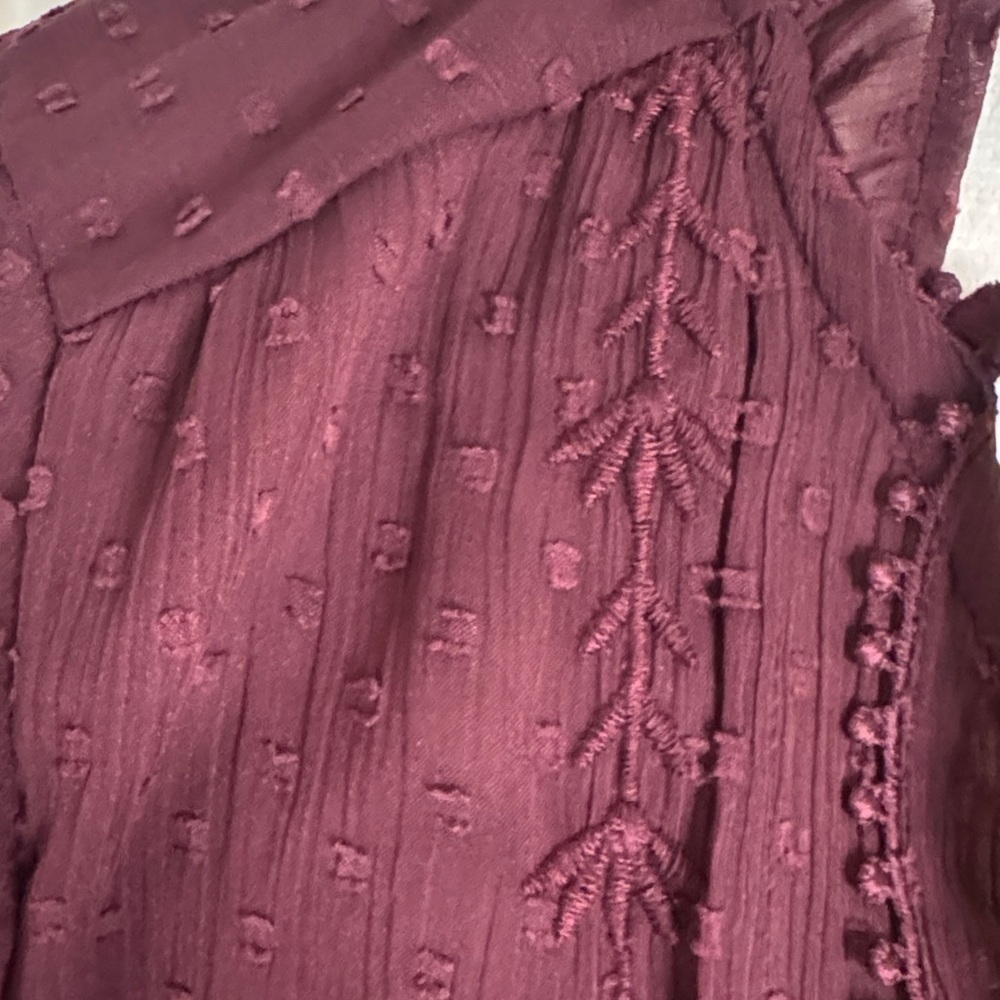 Abercrombie & Fitch Deep Burgundy Blouse - Picture 6 of 8